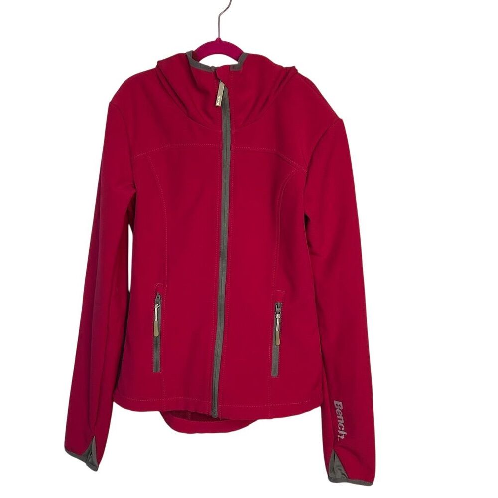 Bench Women's XS Pink Hooded Soft Shell Jacket Casual Fall